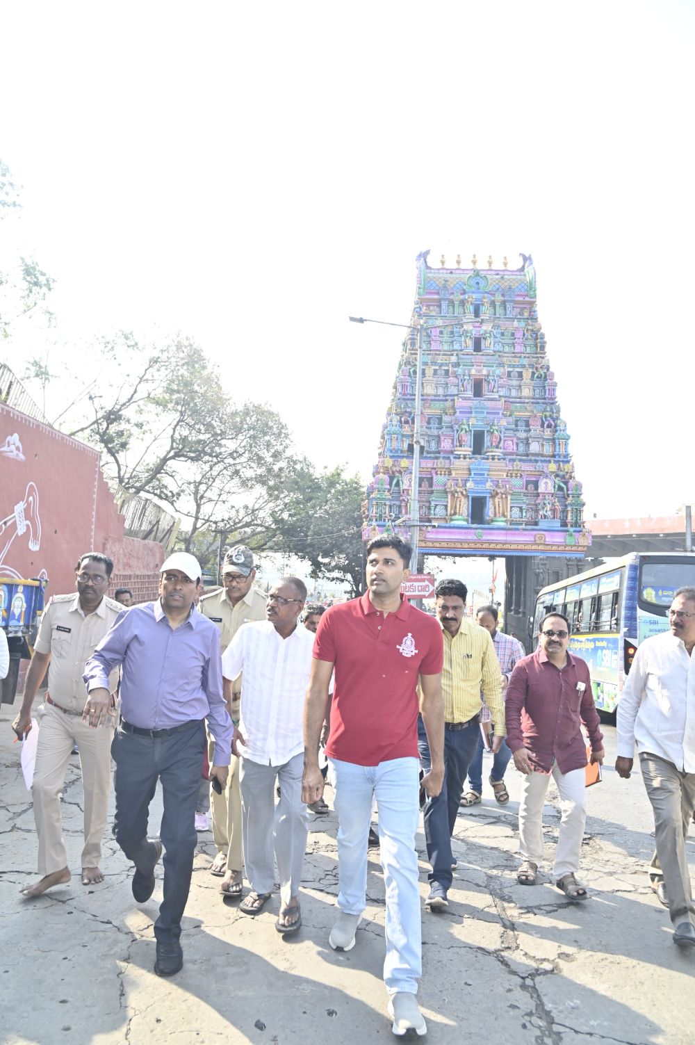 NTR District Collector Dr. Lakshmisha reviewed the arrangements for the Maha Kumbhabhishekam at Indrakeeladri.