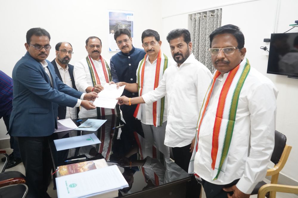 Congress candidates' nominations submitted for the Rajya Sabha from Telangana, set for unanimous election.