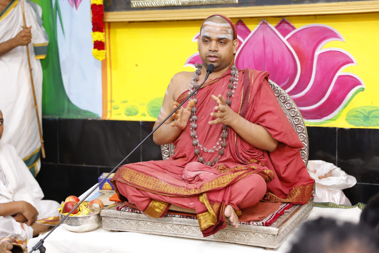 Special prayers at the Shringeri Peetham temple.