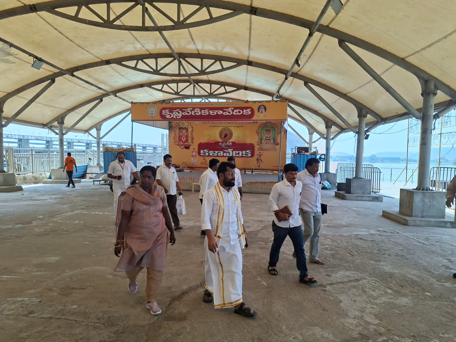 Field-level inspection by officials at Durgaghat – Measures taken to establish new routes for the convenience of devotees.