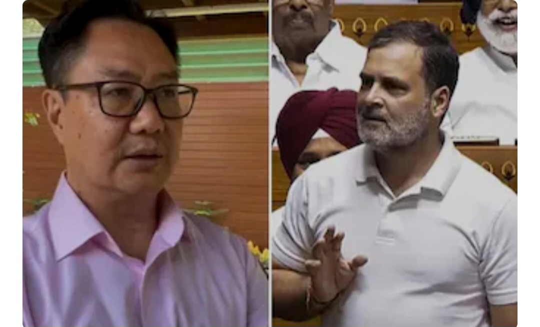 Kiren Rijiju Targets Rahul Gandhi Over T-Shirt, Sparks Fresh Political Controversy