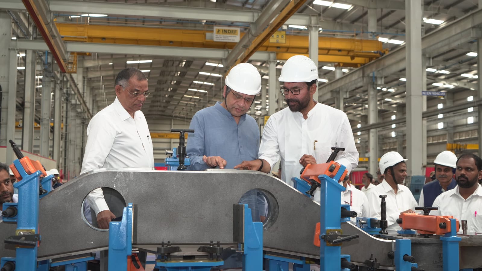 Ashwini Vaishnaw Reviews Manufacturing at Medha Bogies Factory