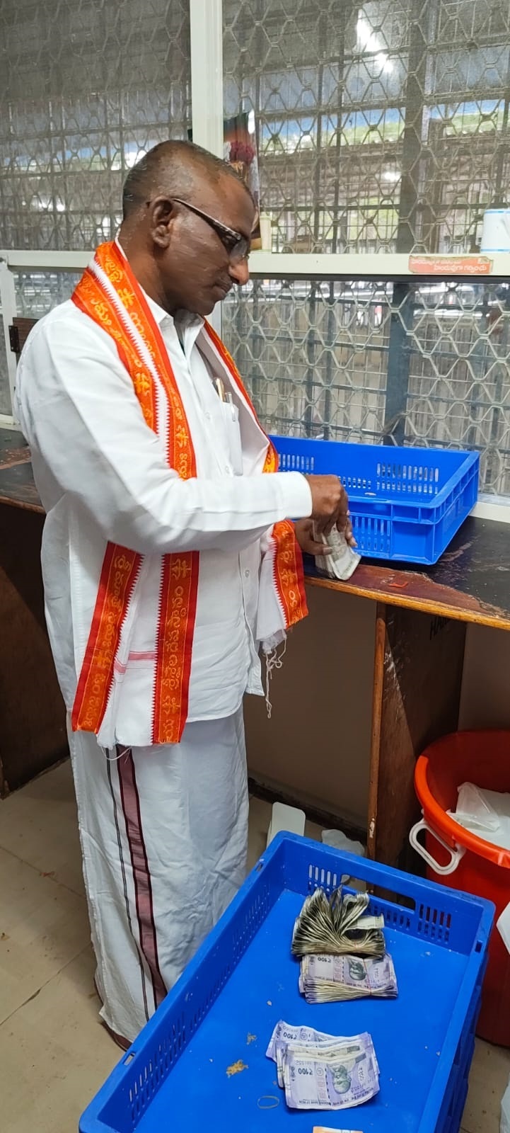 Srisailam Temple Chairman Conducts Surprise Check at Prasadam Counters