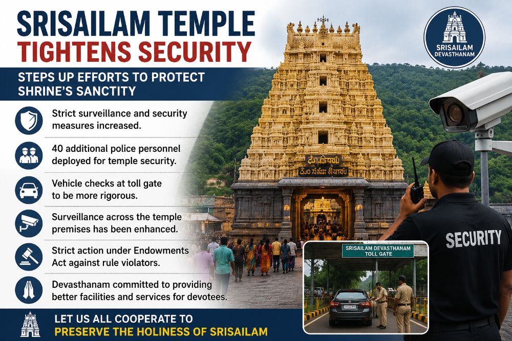 Srisailam Temple Tightens Security to Protect Shrine's Sanctity