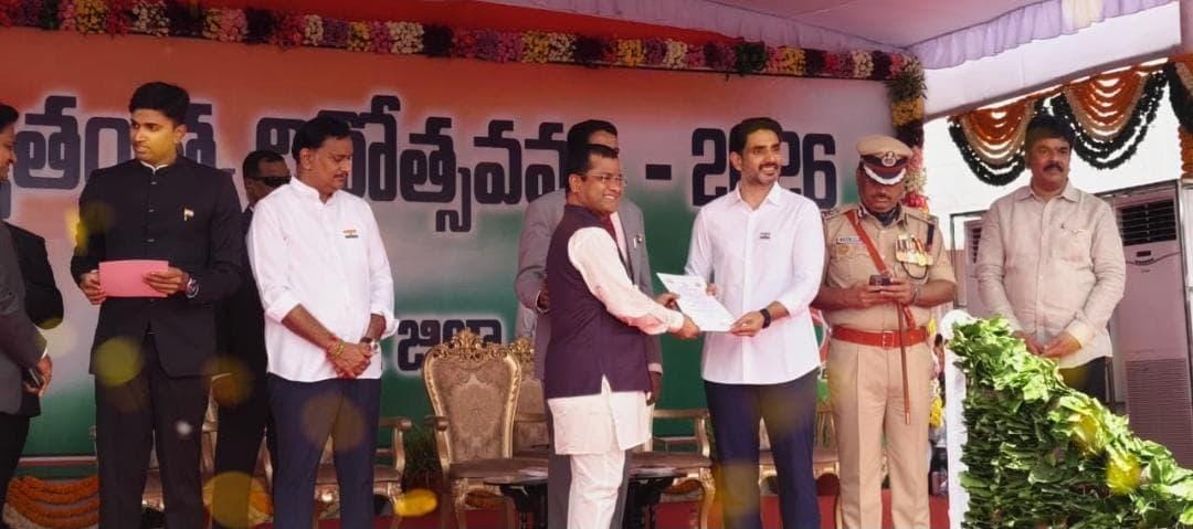 Kanaka Durga Temple EO V.K. Seena Naik Honoured for Distinguished Service